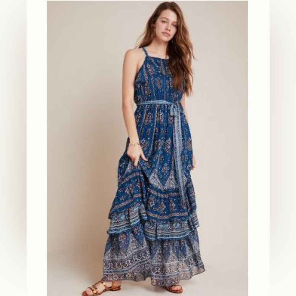 Sasha Ruffled Maxi Dress by Anthropologie